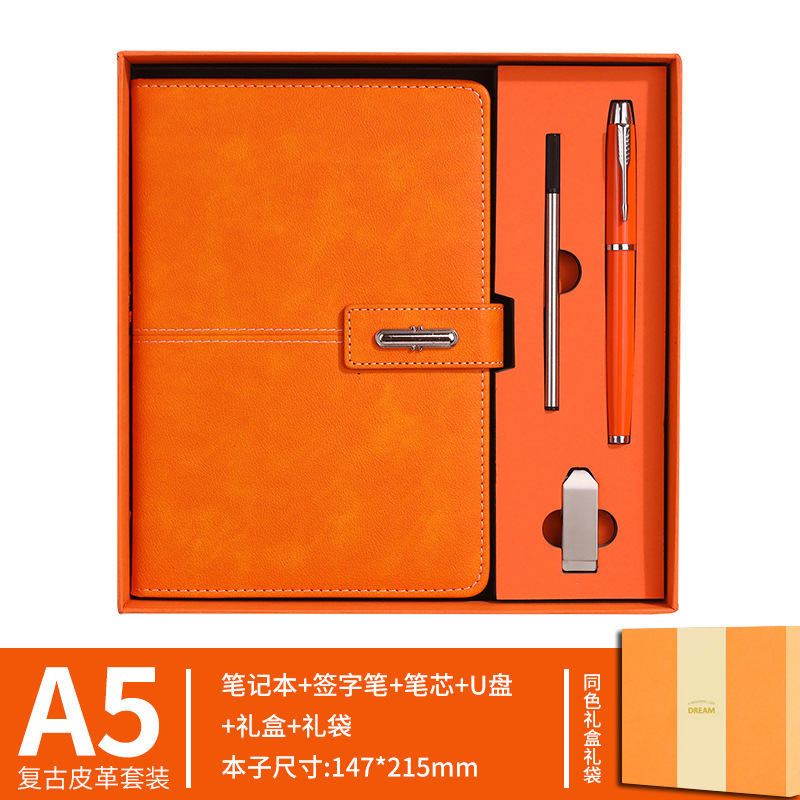 A5-오렌지 USB 플래시 드라이브 선물 상자