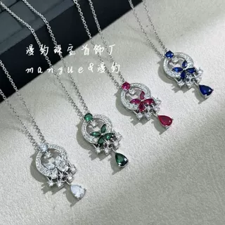 实拍带细节幻影蝴蝶花园项链女千金风高级感气质锁骨链厂家批发
