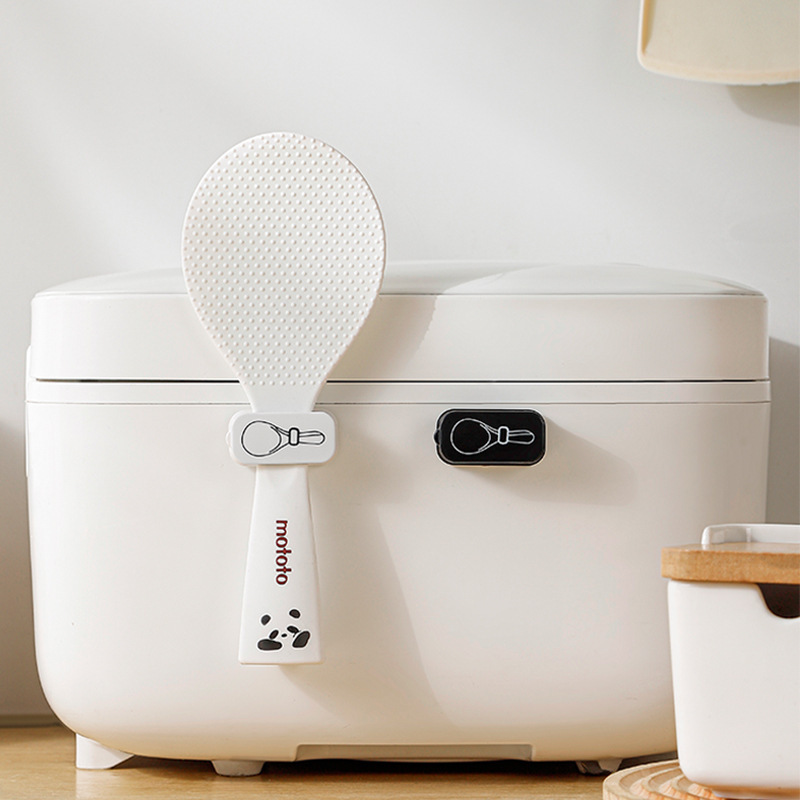 Rice Spoon Storage Rack Kitchen Wall-mounted Rice Cooker Rice Shovel Storage Rack Silicone Hook Non-stick Rice Spoon Storage Rack