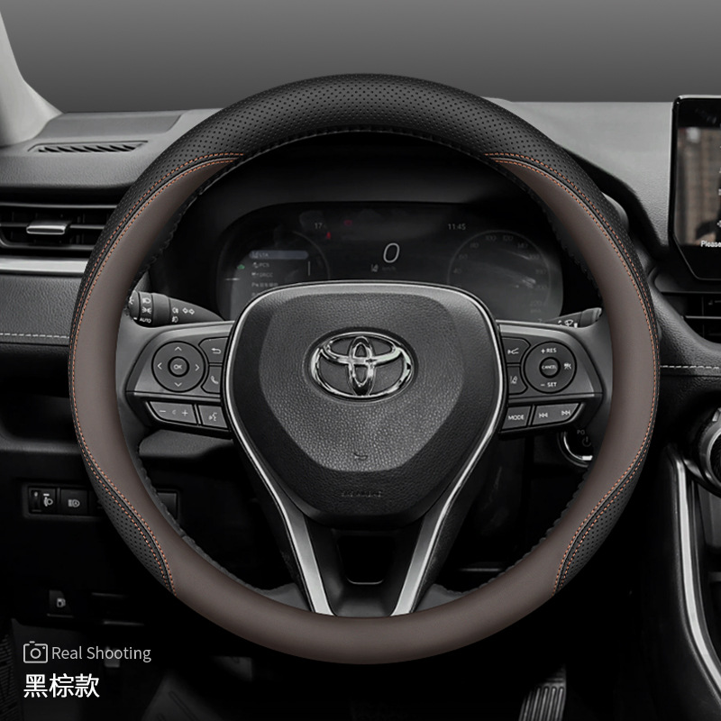 Steering wheel — Toyota RAV4 Highlander Camry - rav4-black-brown-slip-on-ultra-thin