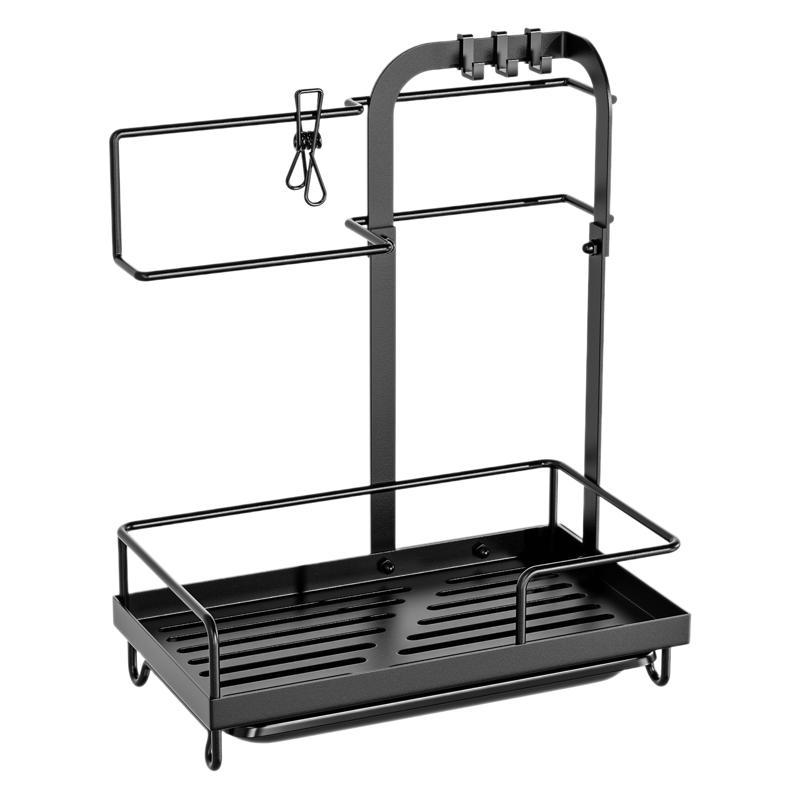 Fábrica al por mayor estante de utensilios de cocina esponja fregadero estante de trapos cepillo de drenaje colgante estante de almacenamiento de utensilios de cocina