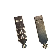 生产usb直板三件式加长  usb插头 A公插头加长  usb2.0  A公头