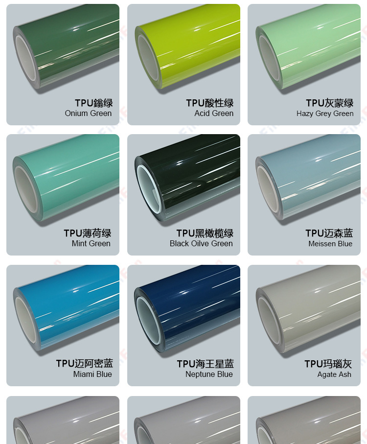 Factory Direct Sales Tpu Matte Color-Changing Film Ppf Frosted Matte Satin Silk Surface Colorful Car Wrap High Stain Resistance Self-Healing
