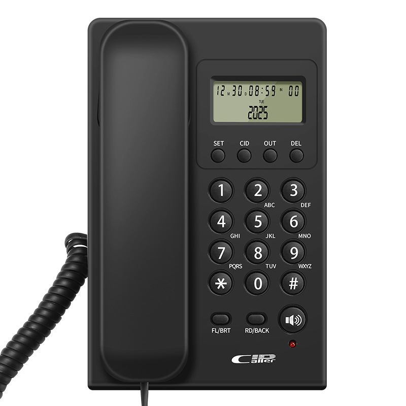 Fei Chuang Fashion Phone Teléfono fijo Oficina comercial Teléfono fijo Teléfono con cable doméstico Identificador de llamadas Batería gratuita