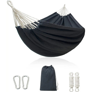 Canvas Swing Hammock Wholesale Cross-border Amazon Cotton Cloth Hammock Student Dormitory Outdoor Anti-rollover Hanging Chair Customization