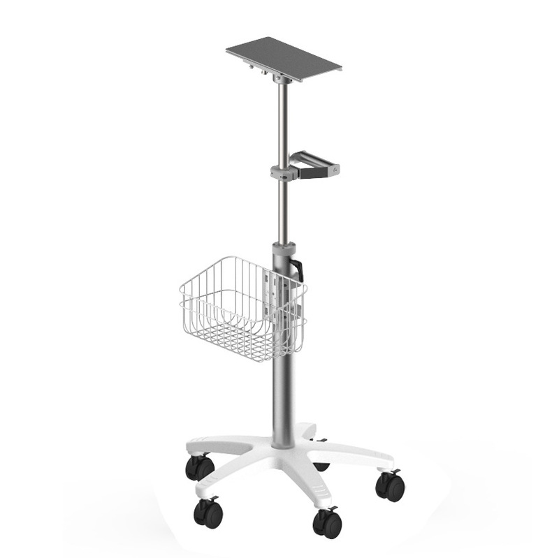 Monitor Cart, Computer Equipment Stand, Instrument Bracket, Adjustable Height, Large Handle, Cost-Effective Tool