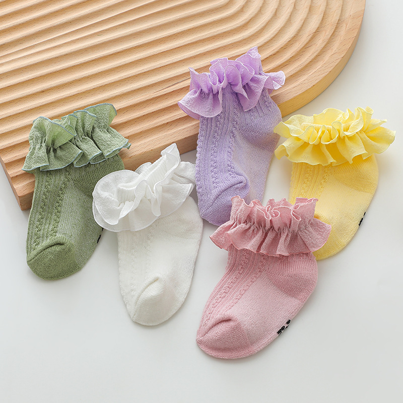 Girls lace socks spring autumn summer baby princess socks white…
