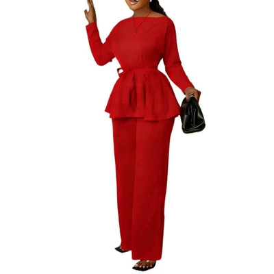 Trailer rope/net/strap — Tie-Up Top High-Waisted Fashion Casual Suit