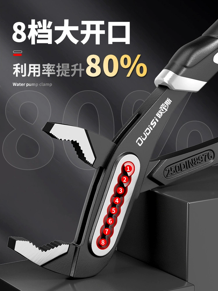 Universal pliers, eating bib, wrench for home use