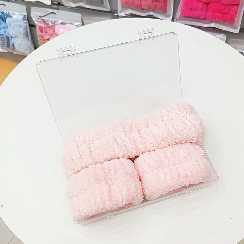 洗脸发带三件套洗漱防水防湿袖敷面膜束发带简约头带女用发捆发箍|undefined
