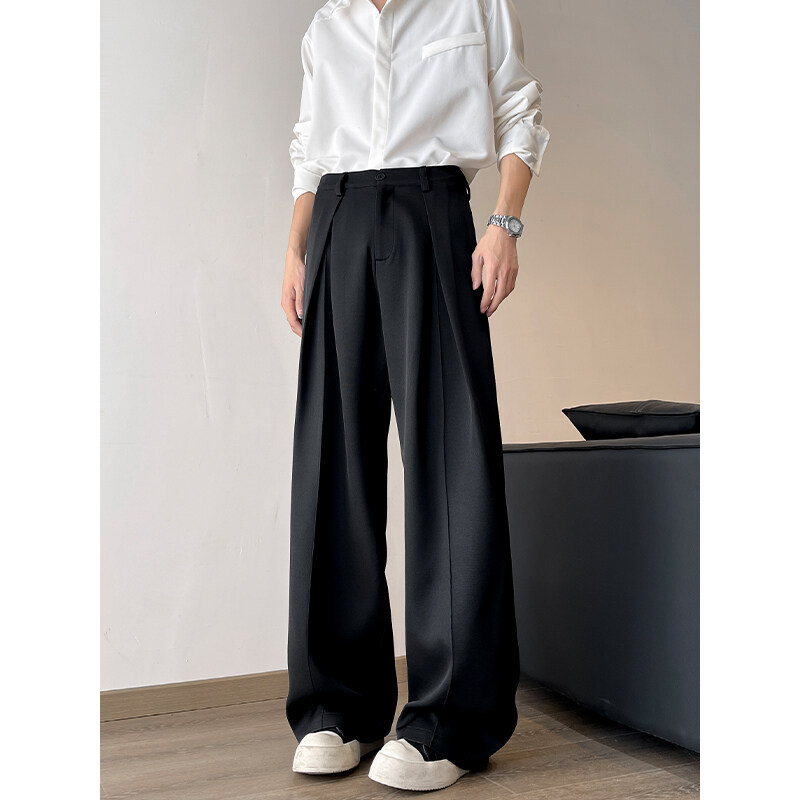 2025 Spring and Autumn New Trendy Brand Men's Loose Hanging Pants Straight Casual Pants Men's Small Pants Shop