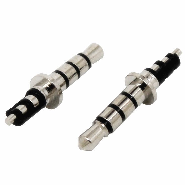 现货DC3.5四级插头 3.5*6.0*24.5四级镀镍 符合加州65