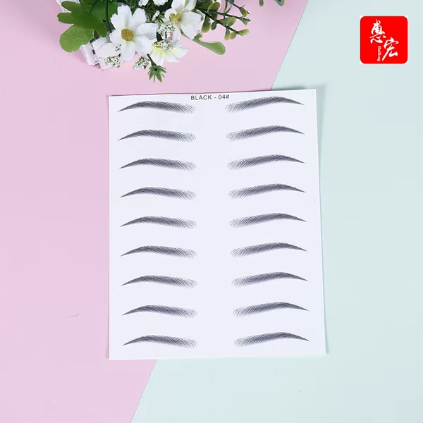 New 3D Imitation Ecological Eyebrow Waterproof Natural Eyebrow Tattoo Embroidered Eyebrow Stickers Free of Cutting Internet Celebrity Lazy Thrush Artifact Stickers