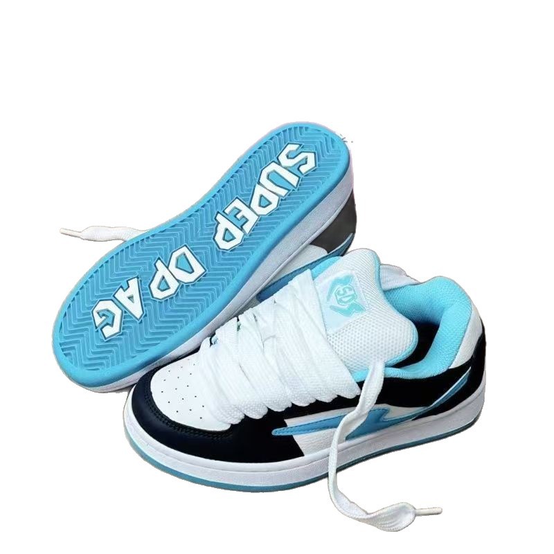 Original negro rosa pequeño flash gran lengua zapatos de pan mujeres estilo campus retro zapatos de deporte americano antideslizantes zapatos de moda deportiva