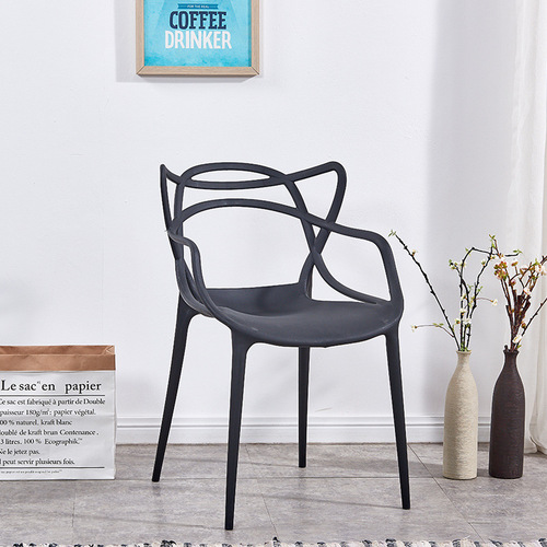藤蔓椅北欧艺术靠背凳子塑料餐桌椅成人现代简约家用户外创意