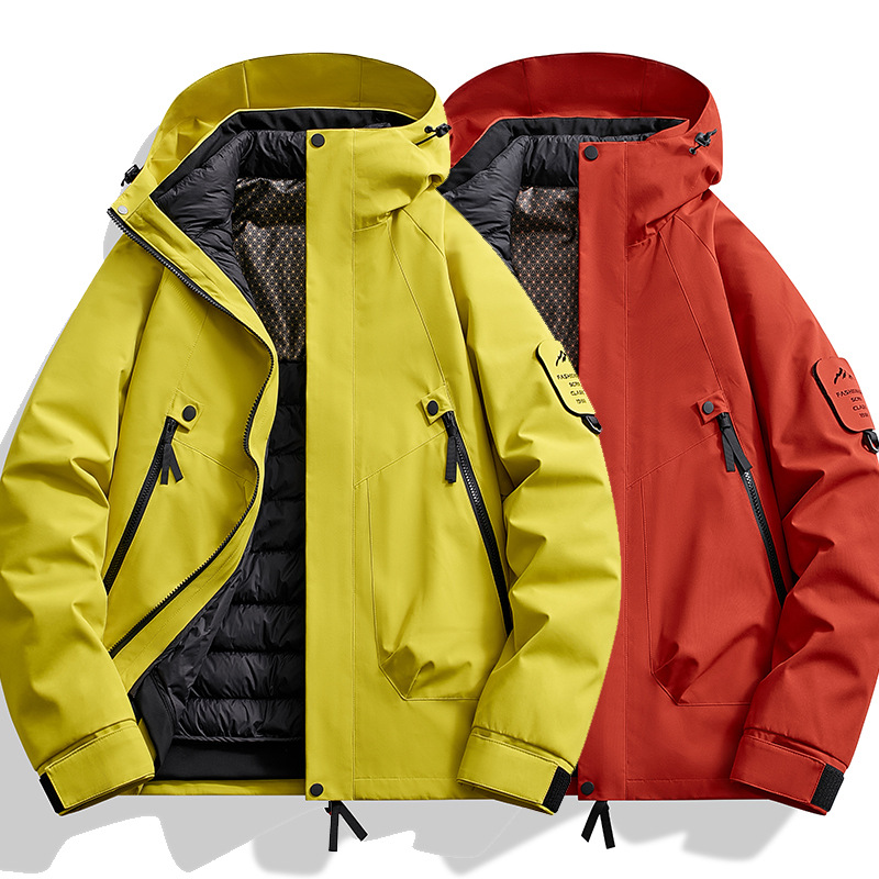 2025新款冲锋衣可脱卸羽绒内胆保暖户外保暖三合一情侣潮流户外服