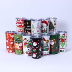 ステンレス20オンスクリスマスアニメ保温カップ車載氷覇カップスプレー保冷自動車カップオフィスストレートカップ