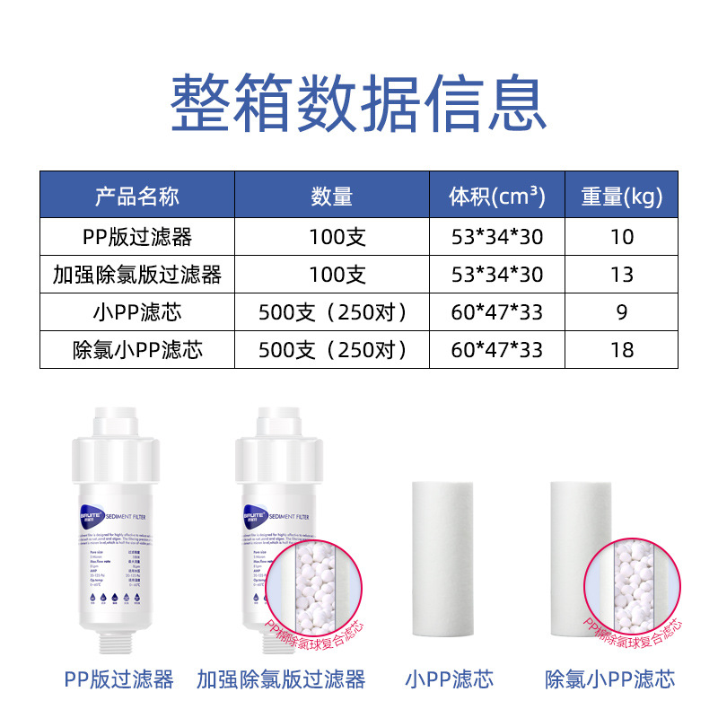 Purificador de agua doméstico ducha lavadora elemento de filtro de inodoro pequeño Filtro frontal reemplazable núcleo PP filtro de algodón transfronterizo