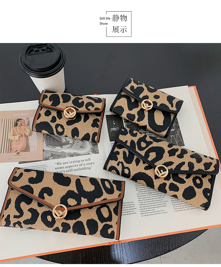 Cartera Retro Con Estampado De Leopardo Para Mujer, Corta, Nueva, Monedero Impreso, Bolso Con Múltiples Tarjetas, Venta Al Por Mayor display picture 8