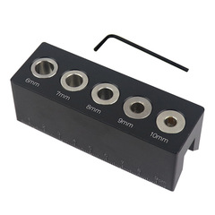 Round pipe drilling positioner, straight hole drill, eye drill, round wood tenon positioning auxiliary woodworking tool