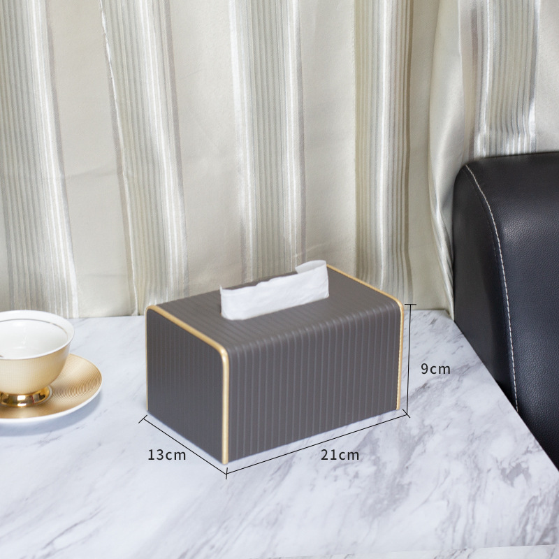 Caja de pañuelos hogar Luz lujo de alta Gama creativa multifuncional mesa de café caja de almacenamiento hotel apartamento caja de pañuelos impreso LOGO
