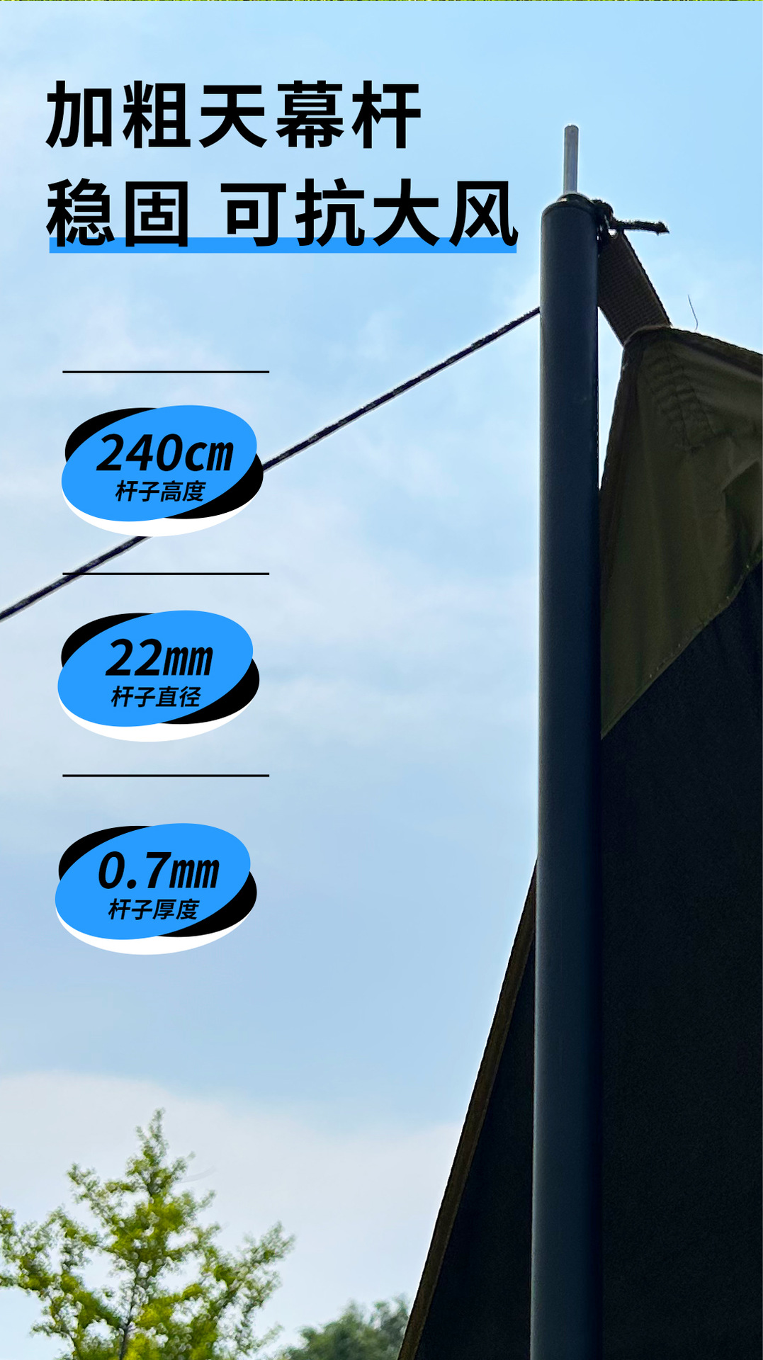 Wholesale Sun Protection Outdoor Canopy Tent, Thickened Black Glue Butterfly-Shaped Tent, Fully Automatic Camping Sunshade Picnic Rain Shelter