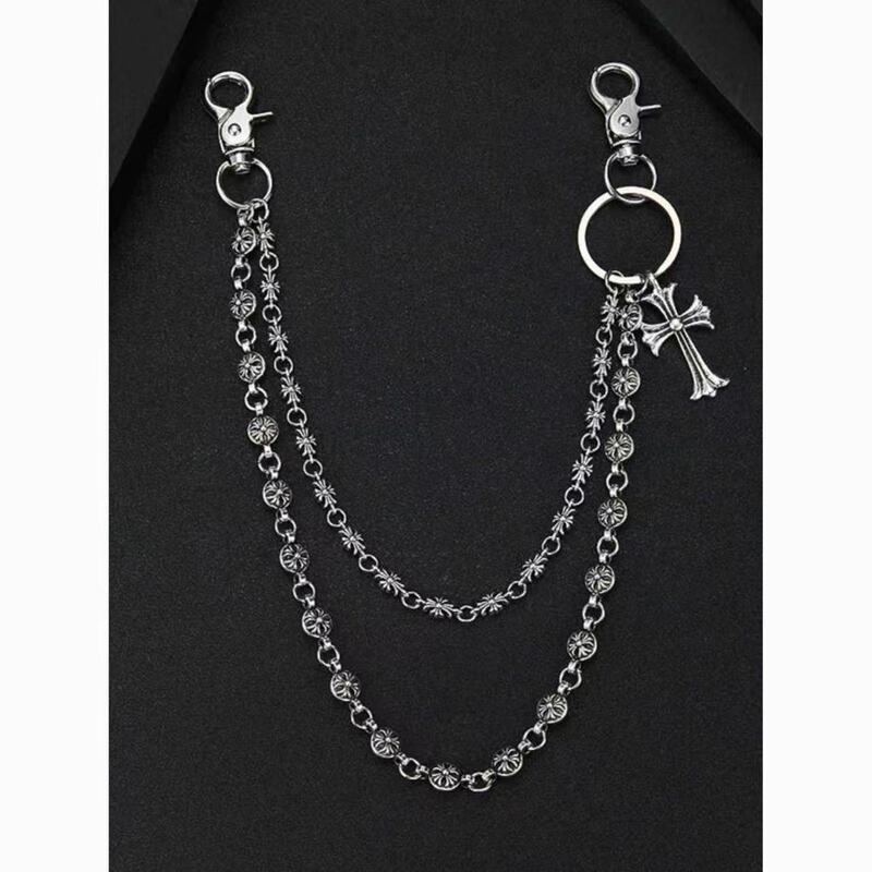 Double-Layer Belt Dark Gothic Yabi Denim Waist Cross Chain Niche Waist Chain Punk Cleanfit Double-Layer Belt Dark Gothic Yabi Denim Waist Cross Chain Niche Waist Chain Punk Cleanfit