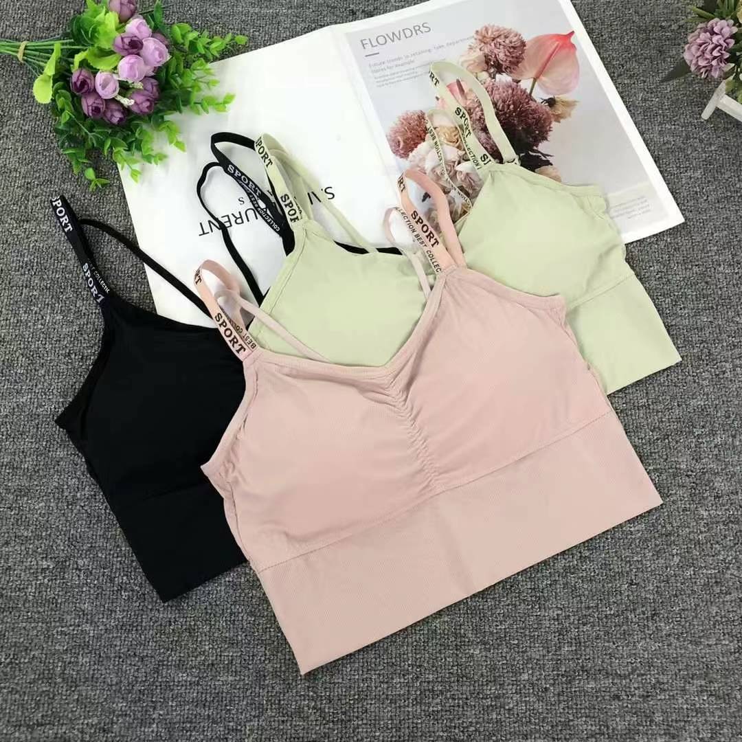 Nuevo chaleco sin costuras de alta elasticidad de alta calidad de dama sin anillo de acero bra de yoga ropa interior deportiva mujer al por mayor