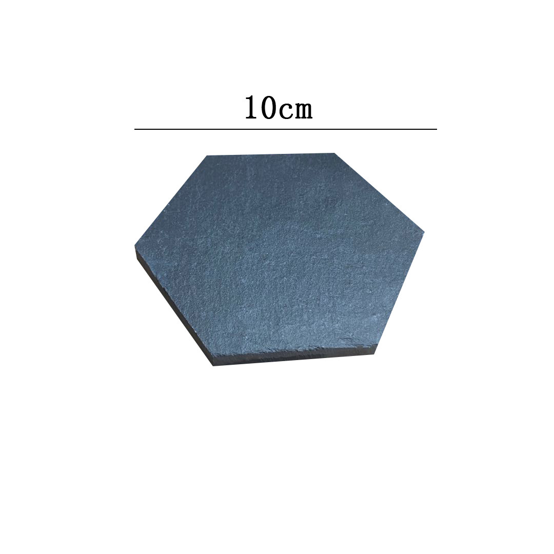 Posavasos de roca natural al por mayor de fábrica Posavasos de pizarra redonda de estilo japonés, almohadillas de aislamiento térmico, posavasos de pizarra de Amazon transfronterizos