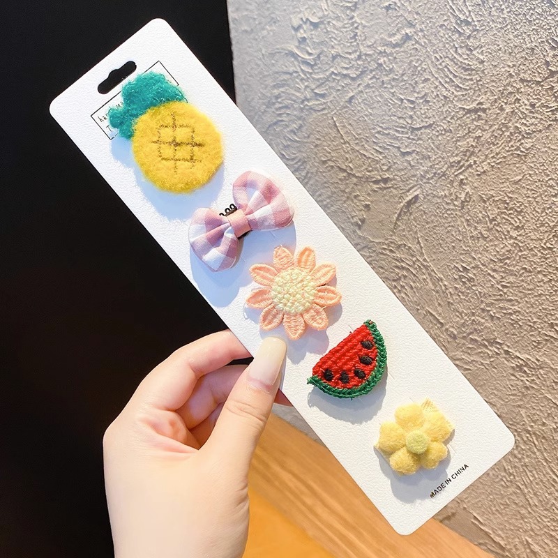 Horquilla de seguridad infantil para niños lindo súper lindo no duele el pelo del bebé clip de sudor niña bebé horquilla de tela completa