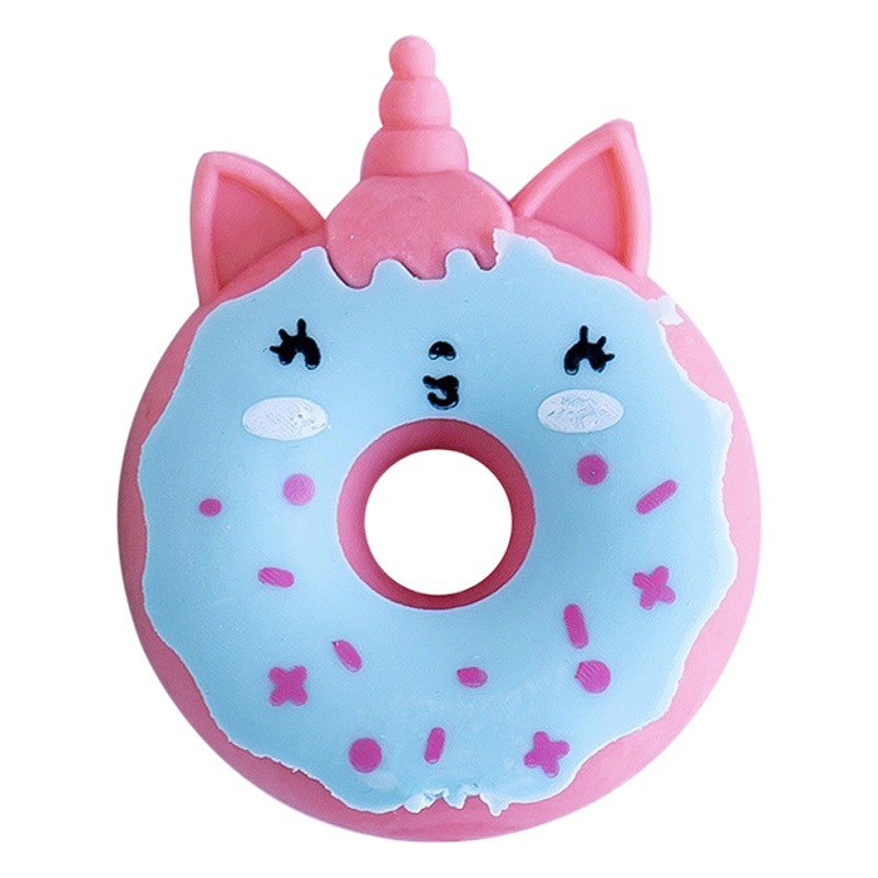 Borrador de unicornio de dibujos animados Borrador de donut creativo lindo estudiante de escuela primaria Premio papelería de alimentos borrador de lápiz