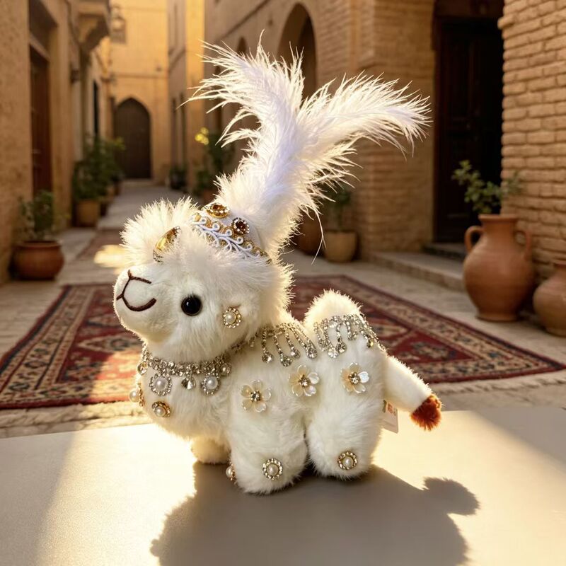 Xinjiang camel ethnic style cute Dunhuang camel DIY plush toy souvenir gift keychain