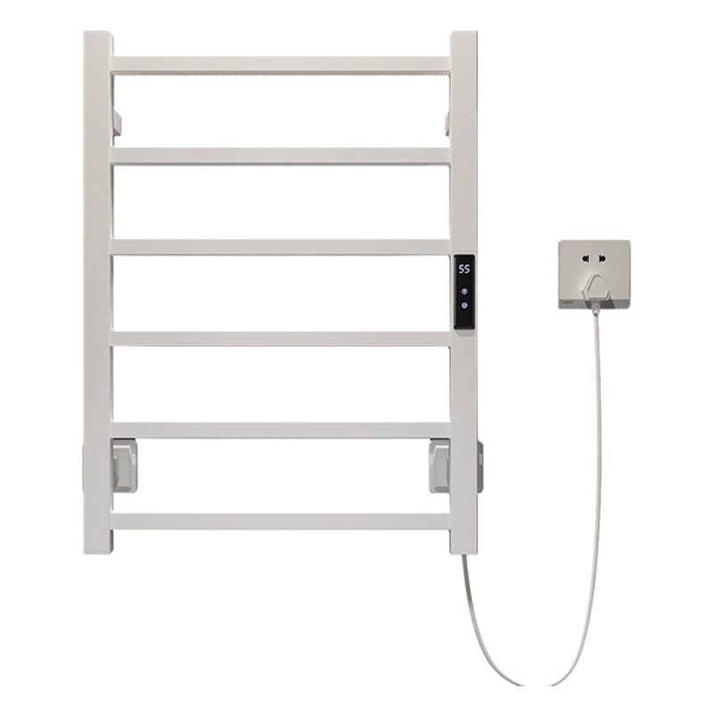 Электрическая вешалка для полотенец с подогревом, квадратная трубка, полированная нержавеющая сталь, без перфорации, для дома, отеля, ванной комнаты, электрическая вешалка для полотенец с подогревом, постоянная температура