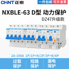 正泰漏电保护器NXBLE漏保D型 2p空气开关带漏电保护断路器32a 63a