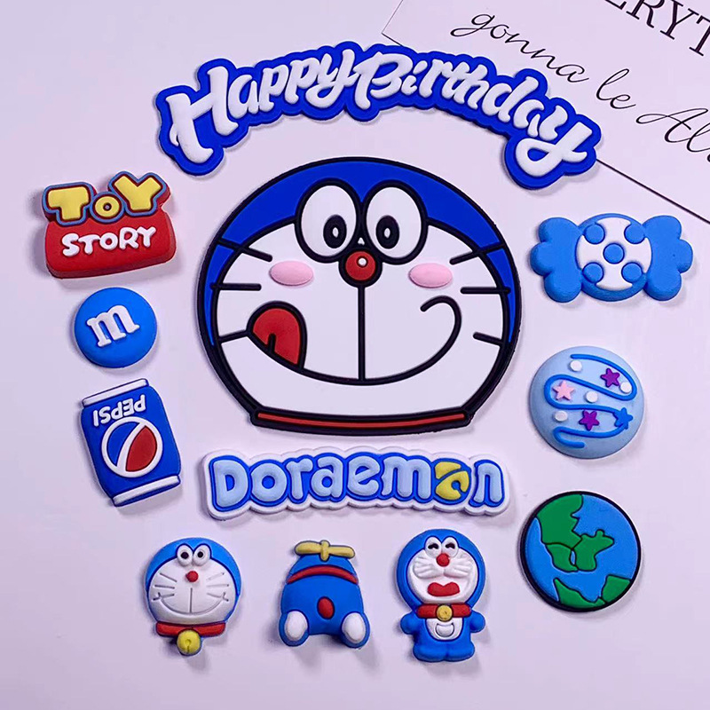 Doraemon Blue Fat Man C Jingle Cat Doraemon Blue Kitten Children's Birthday Insert Accessories