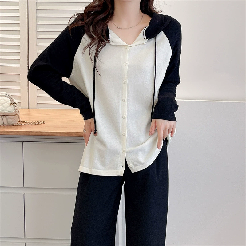 Knitted sweater, long-sleeve, hoody, jacket, plus size