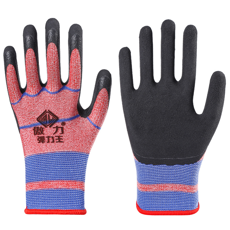 Guantes de protección laboral resistentes al desgaste neumáticos de goma de goma de trabajo de trabajo duro mano de obra duradera al por mayor guantes de látex