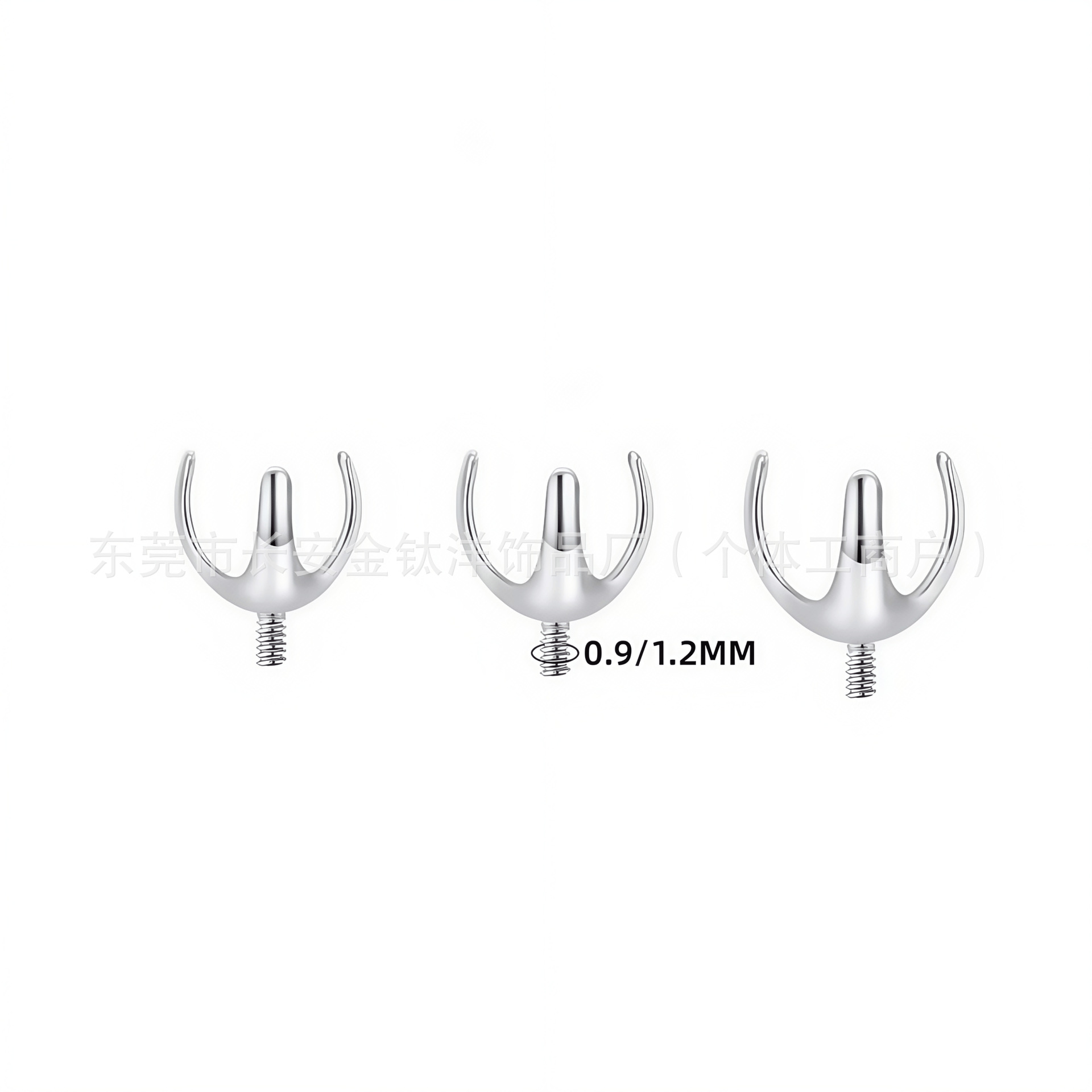 Pointed titanium steel lip stud product view