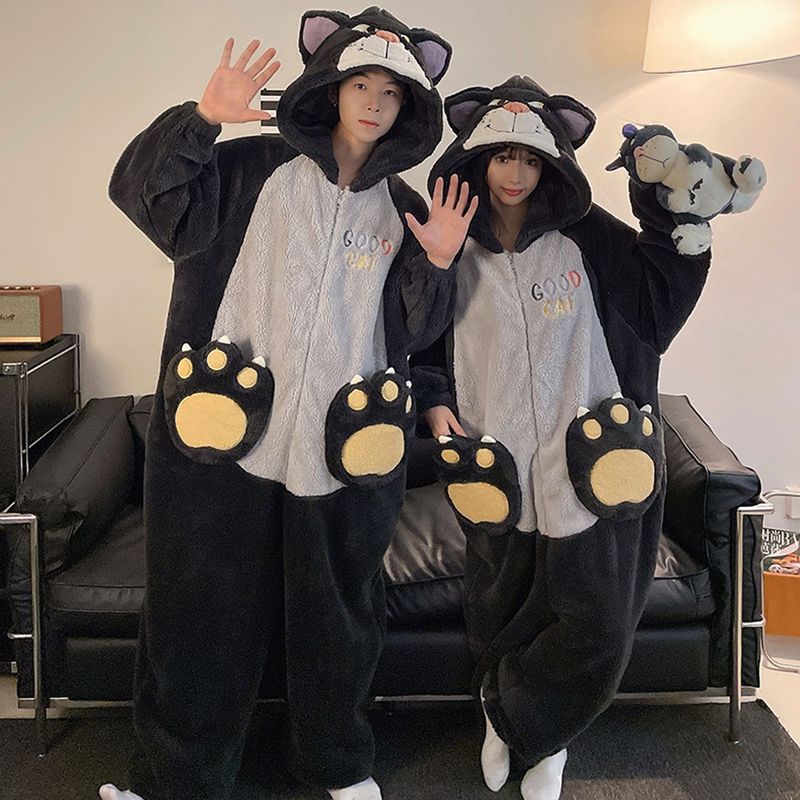 情侣连体睡衣女加厚珊瑚绒冬季可爱洛米大男士法兰绒家居服|undefined