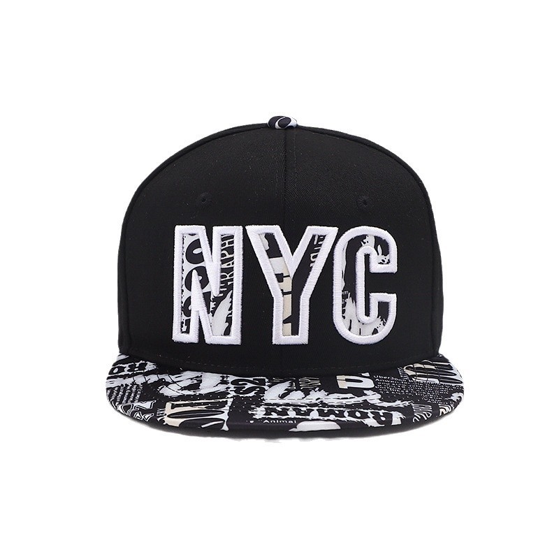 Baseball Cap Für Damen Und Herren Hip-hop Stil Schwarz Weiß_voghion.com