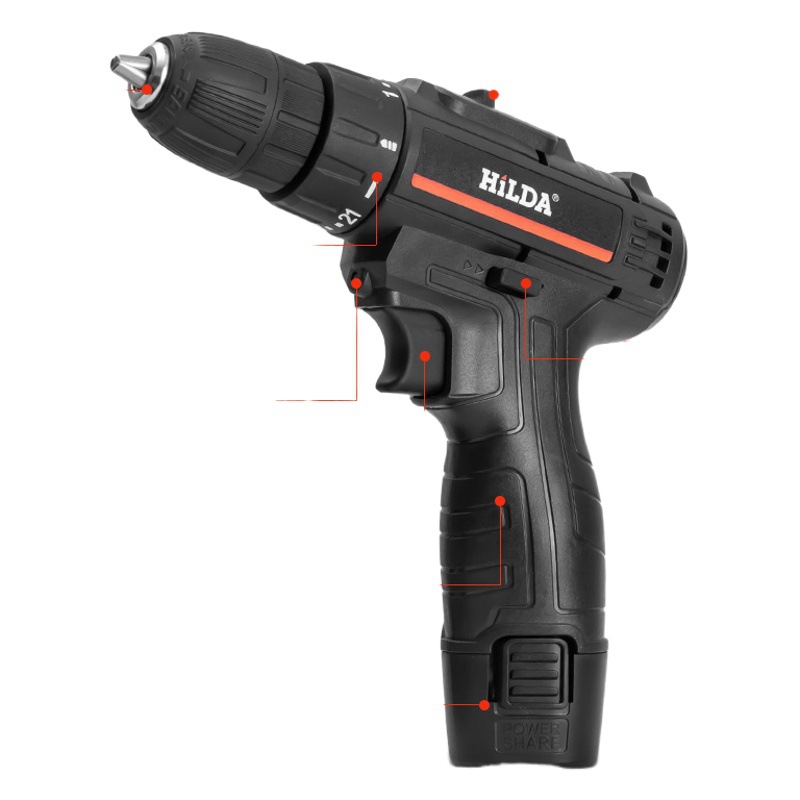 12V destornillador eléctrico multifunción recargable destornillador eléctrico traje de batería de litio taladro de mano herramientas domésticas