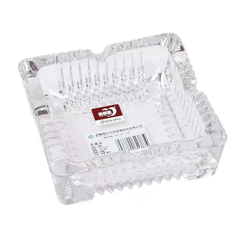 크리스탈 유리 재떨이 홈 거실 시가 담배 개인화 된 유행 사무실 창조적 인 재떨이 스퀘어 바 담배