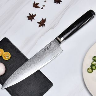 Yangjiang Qiao Daughter-In-Law New Gift Set High-End Damascus 8inch Japanese Chopping Blade Meat Knife Chef's Knife