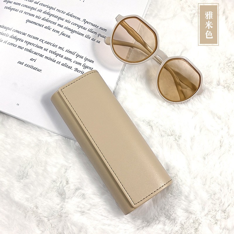 2020新型ファッション大近視皮質メガネケース皮質サングラスケース
