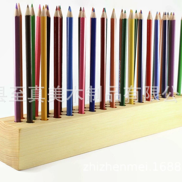 Деревянная подставка для свечей в виде карандаша, центральный элемент для обеденного стола, деревянная подставка для свечей на день рождения, деревянная подставка для цветных карандашей для детей