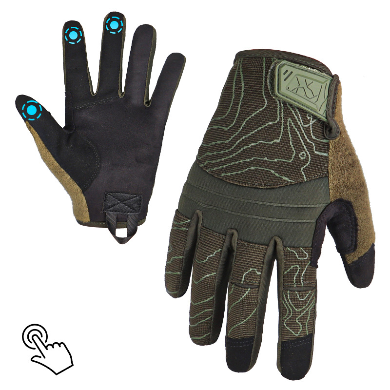 Outdoor Full Finger Combat Gloves Touch Screen For Mountaineering_voghion.com