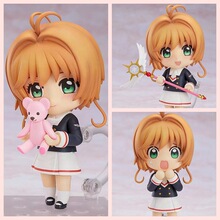 魔卡少女 Q版 918#木之本樱 校服小樱ver 可动换脸 摆件 盒装手办