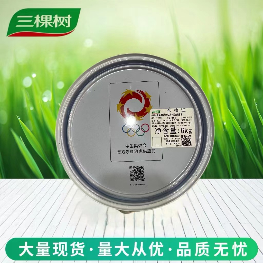 正品康家竹炭二合一柔光漆白色墙面乳胶漆净味高遮盖蛋壳光