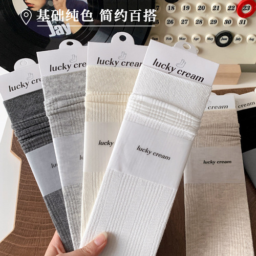 Thin socks for women with lace-up summer seamless pile socks Korean minimalist breathable summer rolled edge women's socks daily wear 