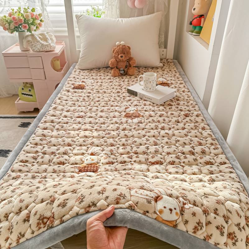2025 New Milk Velvet Feather Silk Cotton Mattress Mattress Student Dormitory Mattress Home Mattress Thickeneded Warm Stereo